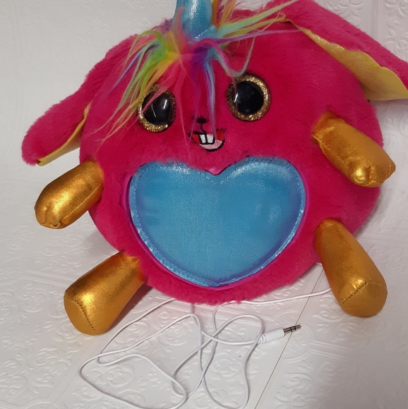 Unicorn Bunny plug in Personal Speaker Pillow Plush Squish toy Rainbowcore - Picture 2 of 6